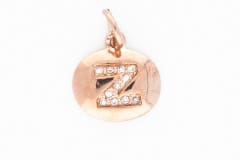 CZ Initials Rose Gold