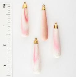 Pink Coral Teardrops