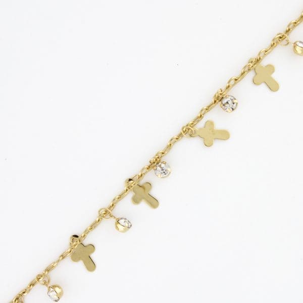 Dangle Cross w/Crystal