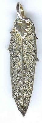 Pointed Oak Silver Filigree Medium