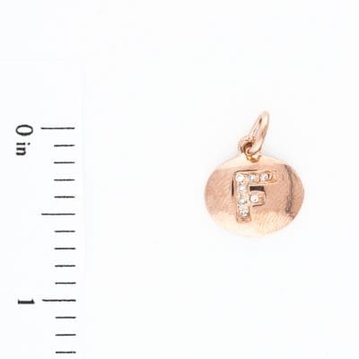 CZ Initial F - rose gold