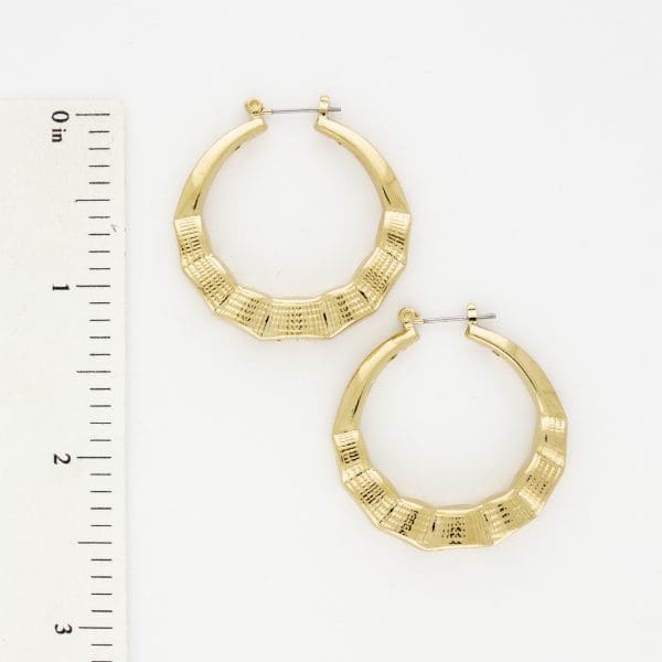 HHE-001 Hollow Hoop Earrings - Image 2