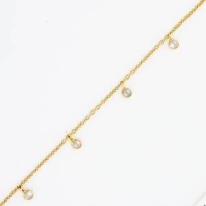 CZ Dangle on cable Chain 3mm