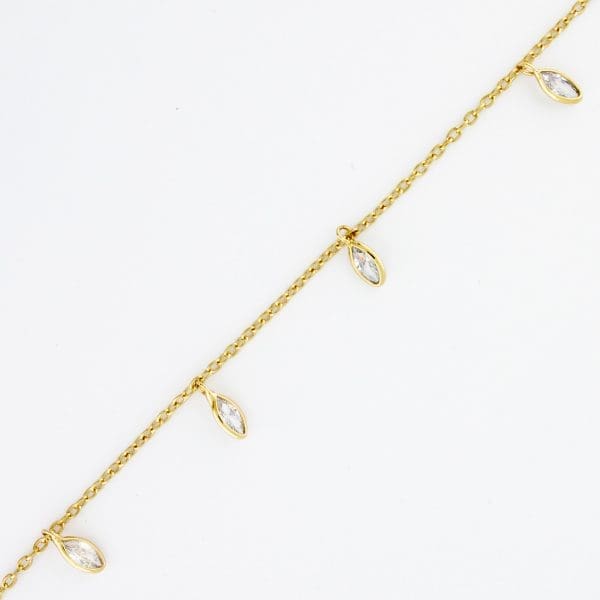 CZ Marouis Dangle Chain