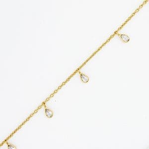 CZ Teardrop Dangle Chain