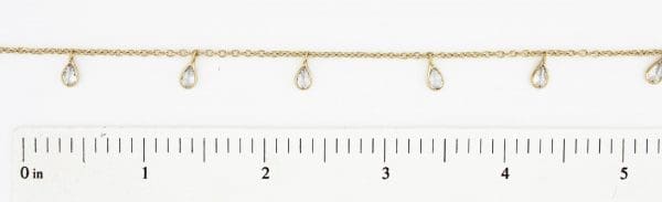 CZ Teardrop Dangle Chain