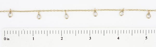 CZ Teardrop Dangle Chain