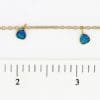 Blue Lab Opal Rounded Edge Triangle Dangle