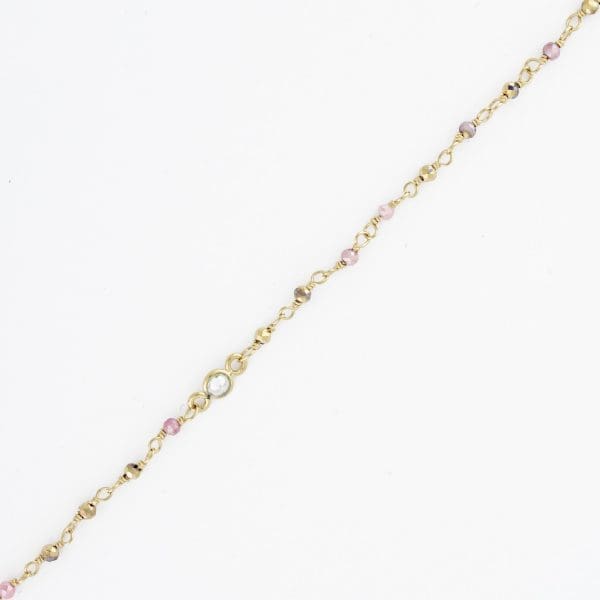 Mini Pink Quartz plus 3mm CZ Connectors