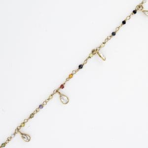 P.S. CZ Dangle Mini plus Multicolor Gemstones