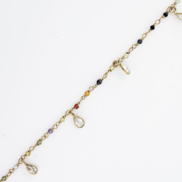 P.S. CZ Dangle Mini plus Multicolor Gemstones