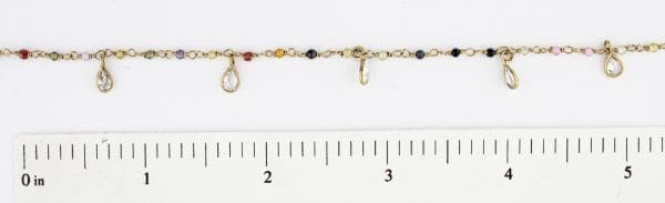 P.S. CZ Dangle Mini plus Multicolor Gemstones