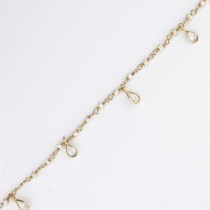 Mini Pearl 2mm- X1 plus CZ Teardrop Dangle